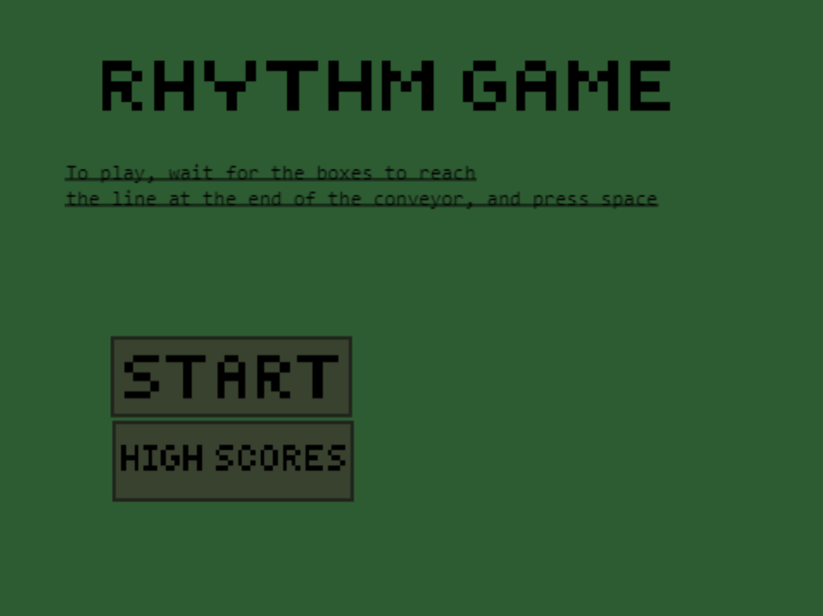 Rhythm game screenshot